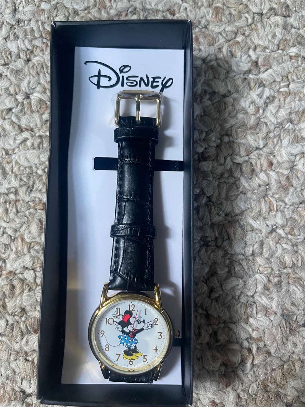 Disney Black and Gold Minnie Mouse Watch